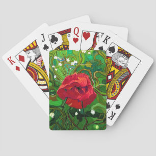 JEU DE CARTES ROSE ROUGE