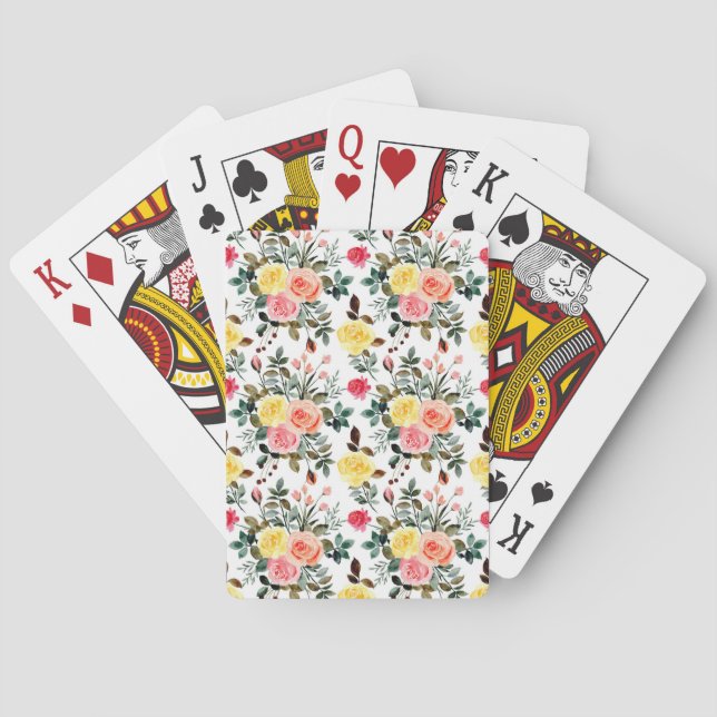 Jeu De Cartes Rose rouge (dos)