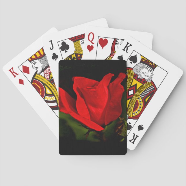 Jeu De Cartes Rose rouge - Passion noire (dos)