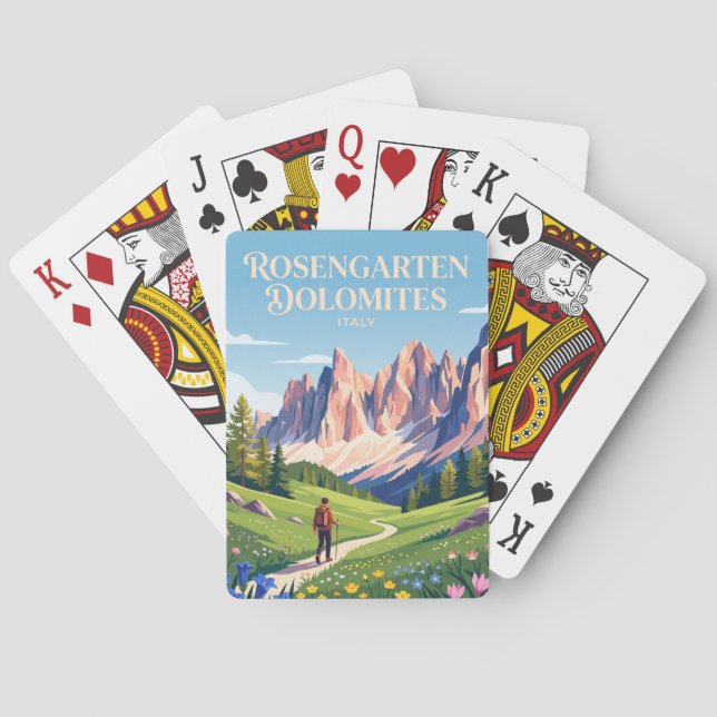 Jeu De Cartes Rosengarten Dolomites Italie (dos)