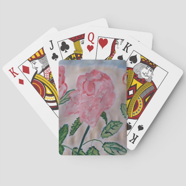 Jeu De Cartes Roses d'été Abstraits (dos)