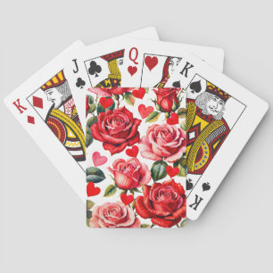 Jeu De Cartes Roses et coeurs