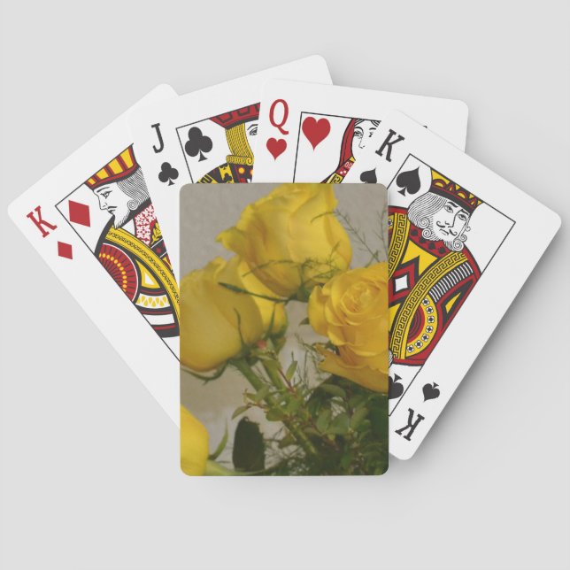 Jeu De Cartes Roses jaunes (dos)