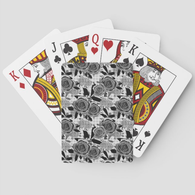 Jeu De Cartes Roses noirs, rose, noirs et gris (dos)