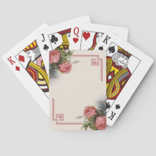Jeu De Cartes Roses roses roses de Crimson du Victoria Vintage