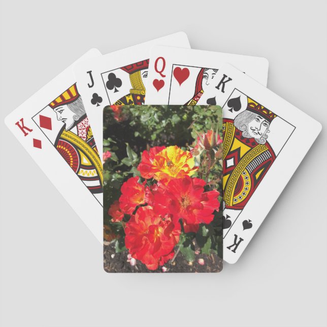 Jeu De Cartes Roses rouges et jaunes, Portland, Oregon (dos)