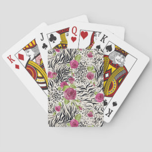Jeu De Cartes Roses sur le motif animal