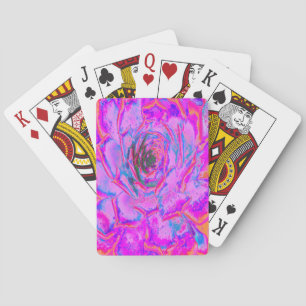 Jeu De Cartes Rosette de Sedum Succulent Pourpre et Magenta