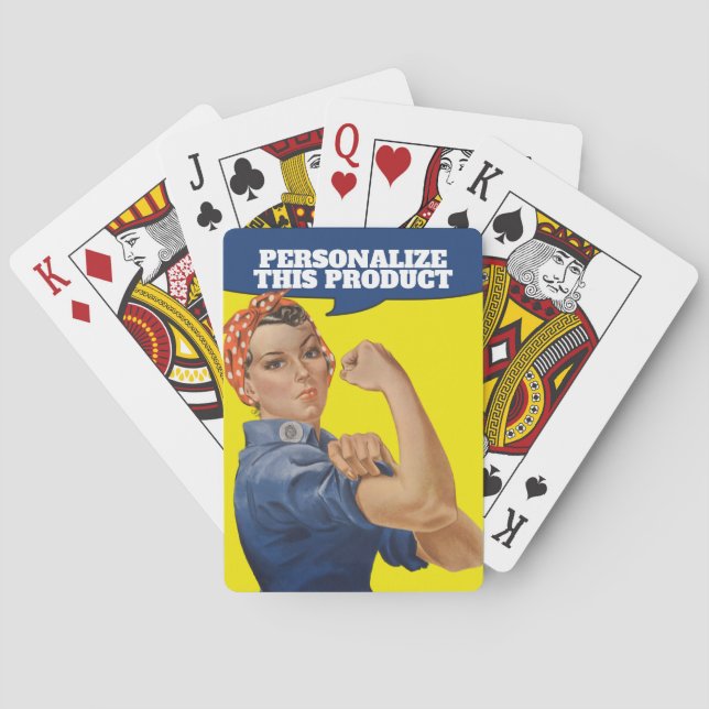 Jeu De Cartes Rosie le Riveter facile à personnaliser (dos)