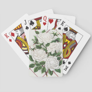 Jeu De Cartes Rosier grimpant blanc victorien antique de jardin