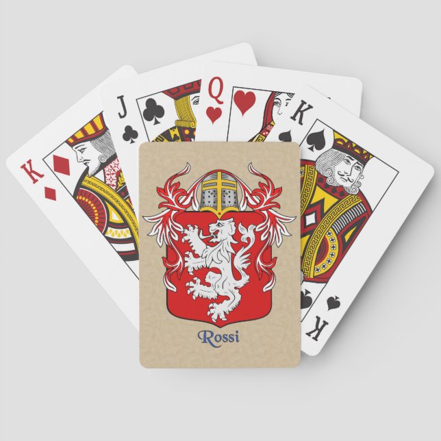 Jeu De Cartes Rossi Bouclier héraldique et manteau (dos)