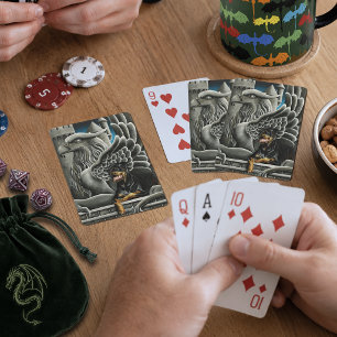 Jeu De Cartes Rottweiler Gargouille de Château Fantastique Sombr