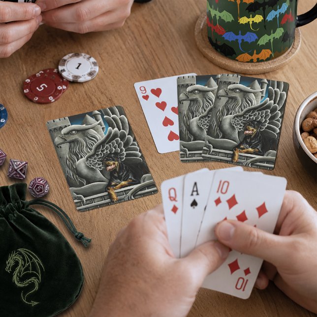 Jeu De Cartes Rottweiler Gargouille de Château Fantastique Sombr (Créateur téléchargé)
