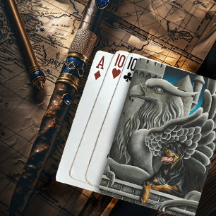 Jeu De Cartes Rottweiler Gargouille de Château Fantastique Sombr