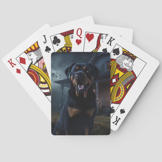 Jeu De Cartes Rottweiler Halloween Épouvantable (dos)
