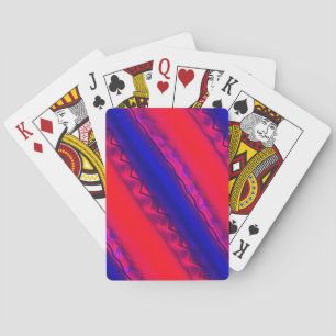 Jeu De Cartes Rouge à bleu royal large bande de croix dans le st