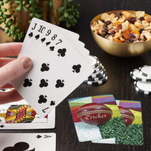 Jeu De Cartes Rouge Balle Dure Gloire Cricket Concepteur Cahier