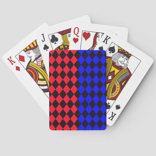 Jeu De Cartes  Rouge et bleue punk Legging (dos)