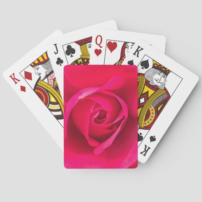 Jeu De Cartes Rouge romantique Rose rose v2 (dos)