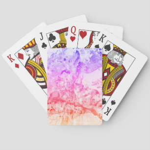 Jeu De Cartes Rouge rose orange bleu violet Abstrait moderne