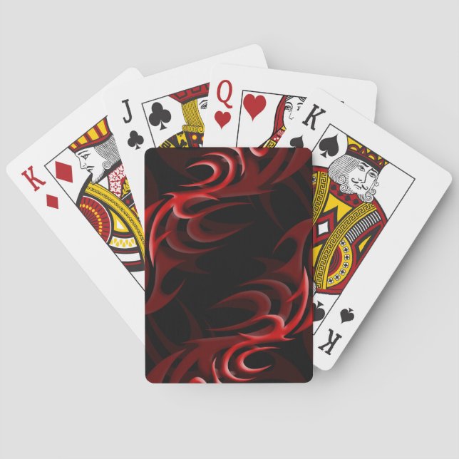 Jeu De Cartes Rouge sur Black "Smoke" Jouer des cartes (dos)