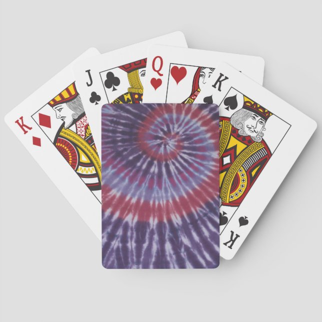 Jeu De Cartes Rouges Tie Dye Bicycle Lecture Cartes (dos)