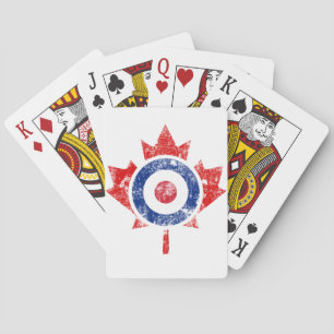 Jeu De Cartes Roundel Canada Curling Hockey Cible Grunge Ice