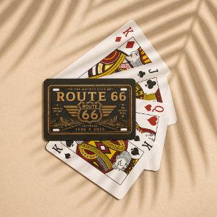 Jeu De Cartes Route 66 vintage design Black Gold