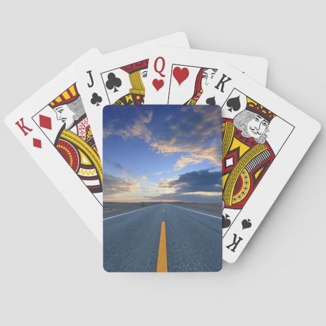 Jeu De Cartes Route au jour de lever de soleil (dos)