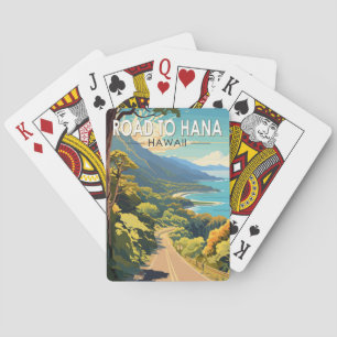 Jeu De Cartes Route vers Hana Maui Hawaii Travel Art Vintage