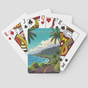 Jeu De Cartes Route vintage vers Hana Maui Hawaii Voyage