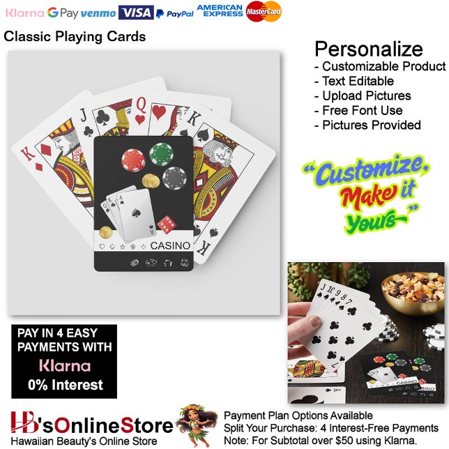 Jeu De Cartes Royal Flush Classic Playing Cartes Black Arrière - (Royal Flush Classic Playing Cards Black Background.)