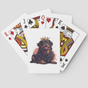 Jeu De Cartes Royal Rottweiler Dog Queen Crown