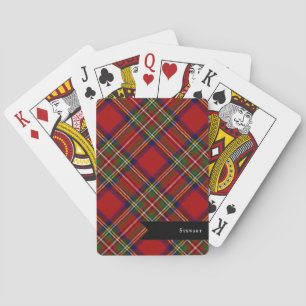 Jeu De Cartes Royal Stewart Clan Tartan Plaid Motif