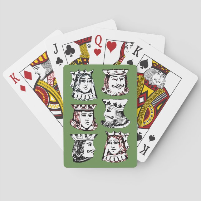 Jeu De Cartes Royals en vert (dos)