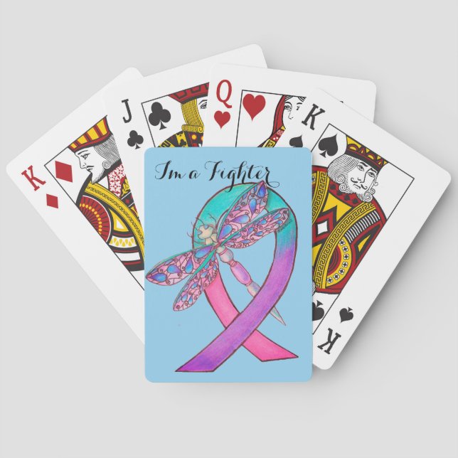 Jeu De Cartes Ruban du cancer de la thyroïde (dos)