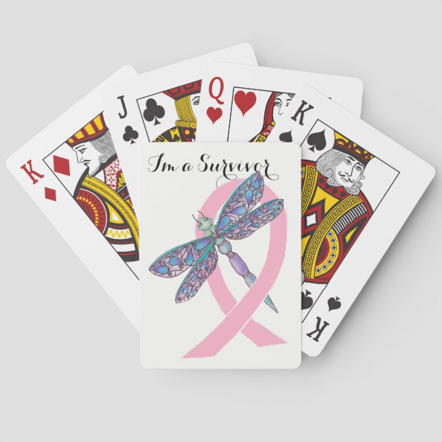 Jeu De Cartes Ruban du cancer du sein (dos)