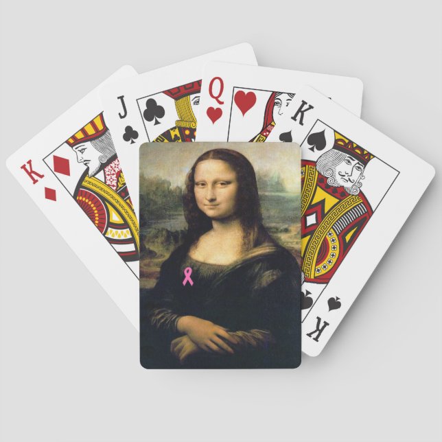 Jeu De Cartes Ruban rose Mona Lisa (dos)
