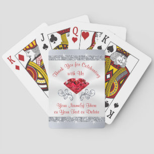 Jeu De Cartes Ruby Anniversaire Merci Jouer Carte Faveurs