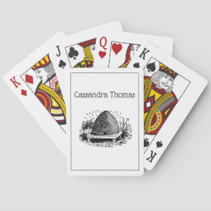 Jeu De Cartes Ruche et Abeilles #1 Héraldique Vintage