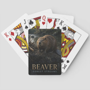 Jeu De Cartes Ruisseaux de la forêt de castors ANIMAUX sauvages