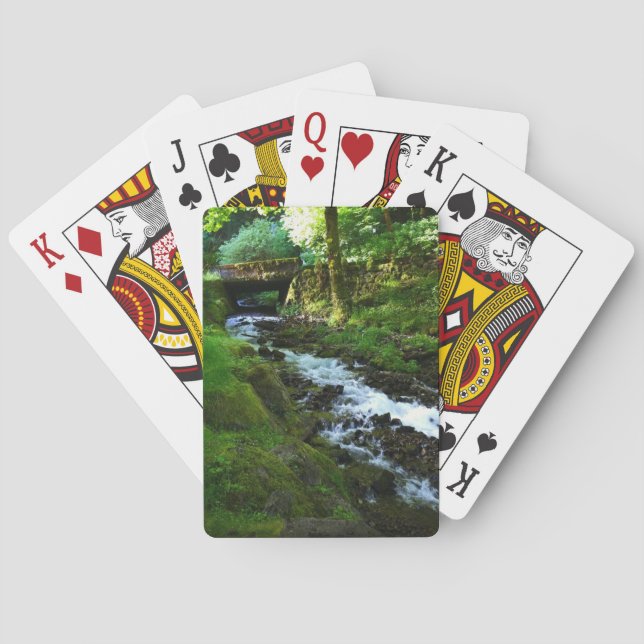 Jeu De Cartes Ruissellement de Wahkeena Falls, OR (dos)