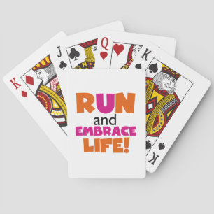 Jeu De Cartes Run and Embrassez Life Orange Pink