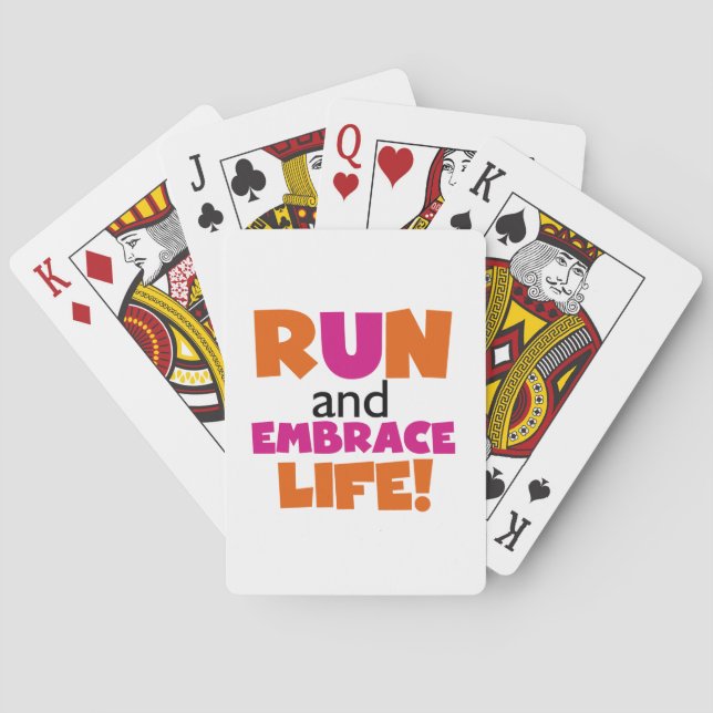 Jeu De Cartes Run and Embrassez Life Orange Pink (dos)