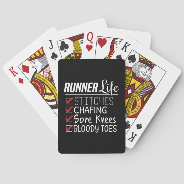 Jeu De Cartes Runner's Life Funny Marathon Running Checklist (dos)