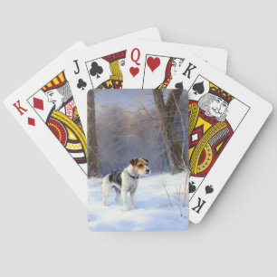 Jeu De Cartes Russell Terrier Laisser neiger Noël