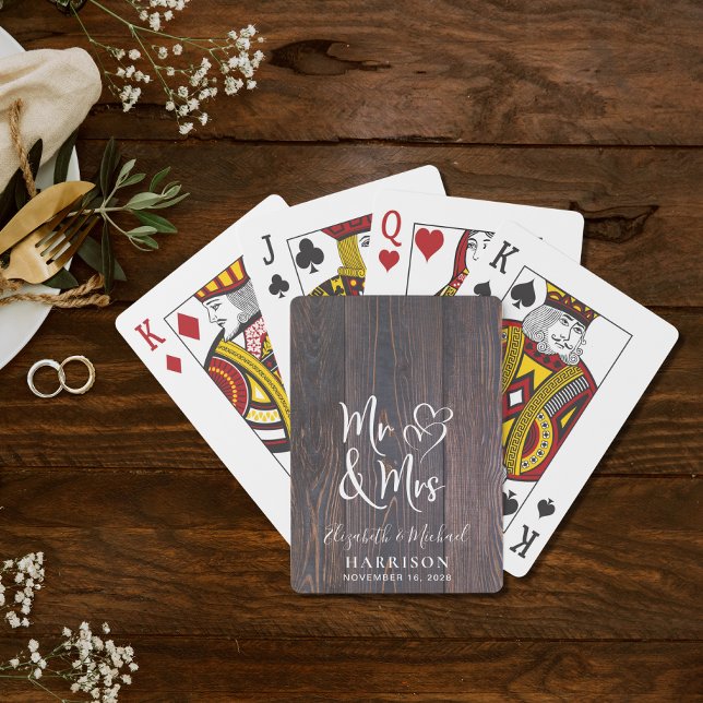 Jeu De Cartes Rustic M. et Mme Mariage (Créateur téléchargé)