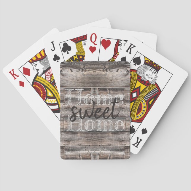 Jeu De Cartes rustique MAISON SWEET HOME | (dos)