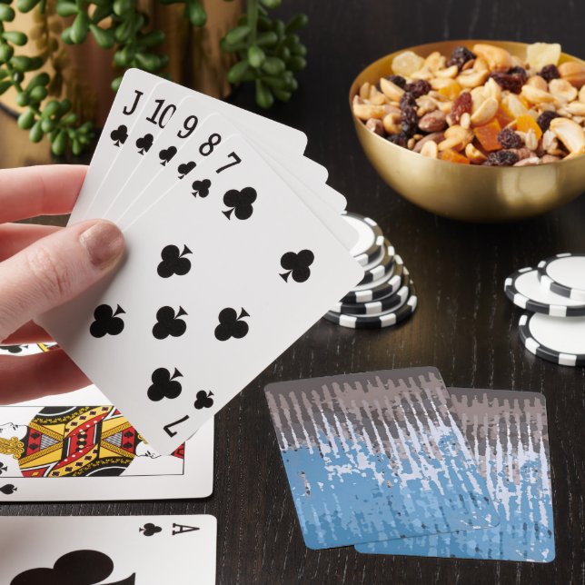 Jeu De Cartes Rustique Patiné/ Brun Bleu (In Situ)