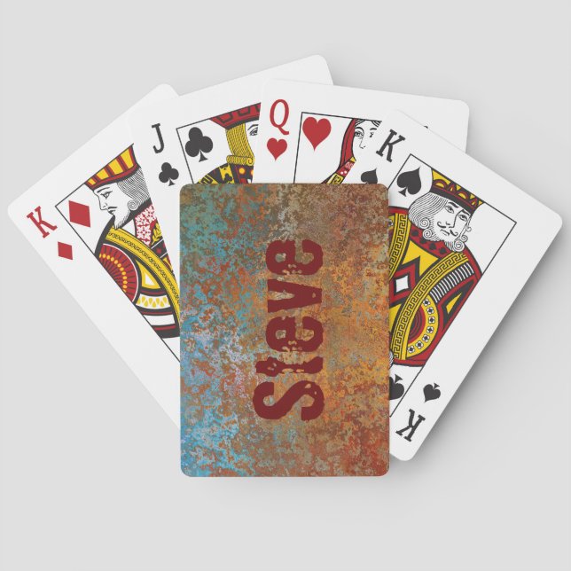 Jeu De Cartes Rusty, Verdigris, Grunge Steampunk (dos)